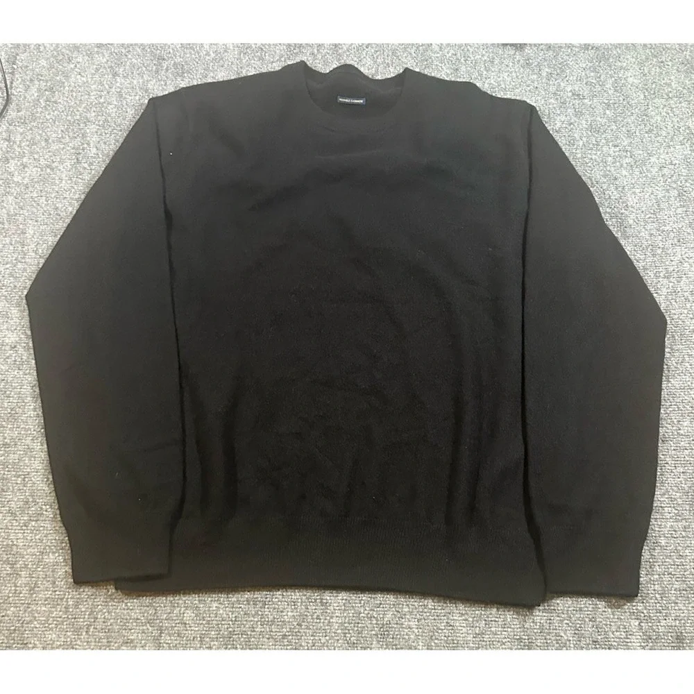 Polo Ralph Lauren Men's XXL ? Black Washable Cashmere Pullover Sweater L/S
